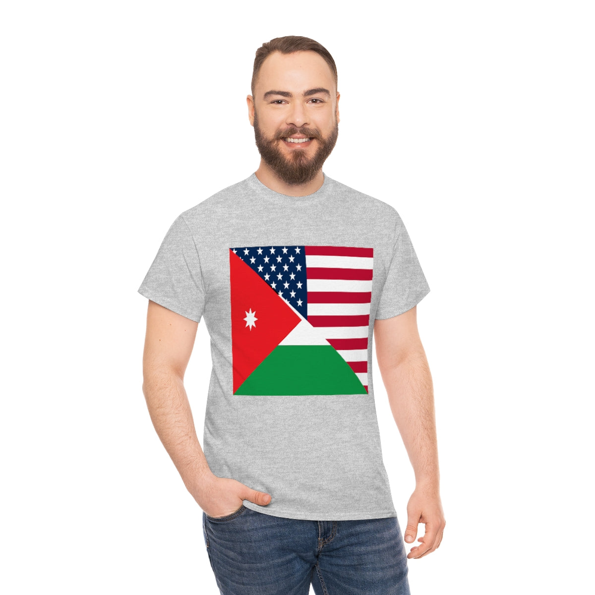 Jordan American Flag Half Jordanian USA T-Shirt | Unisex Tee Shirt