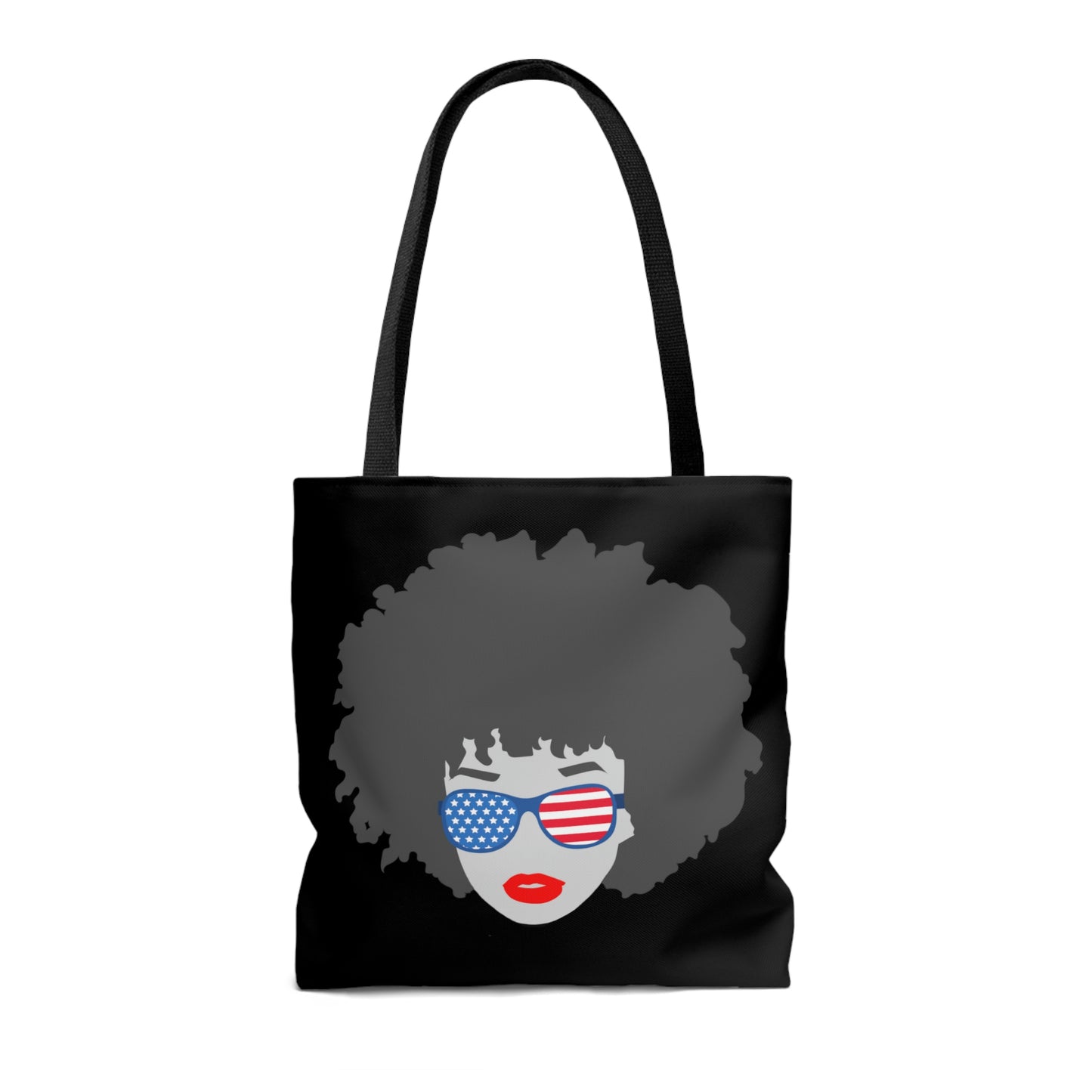 American Woman USA Flag Glasses Tote Bag | Shoulder Bag