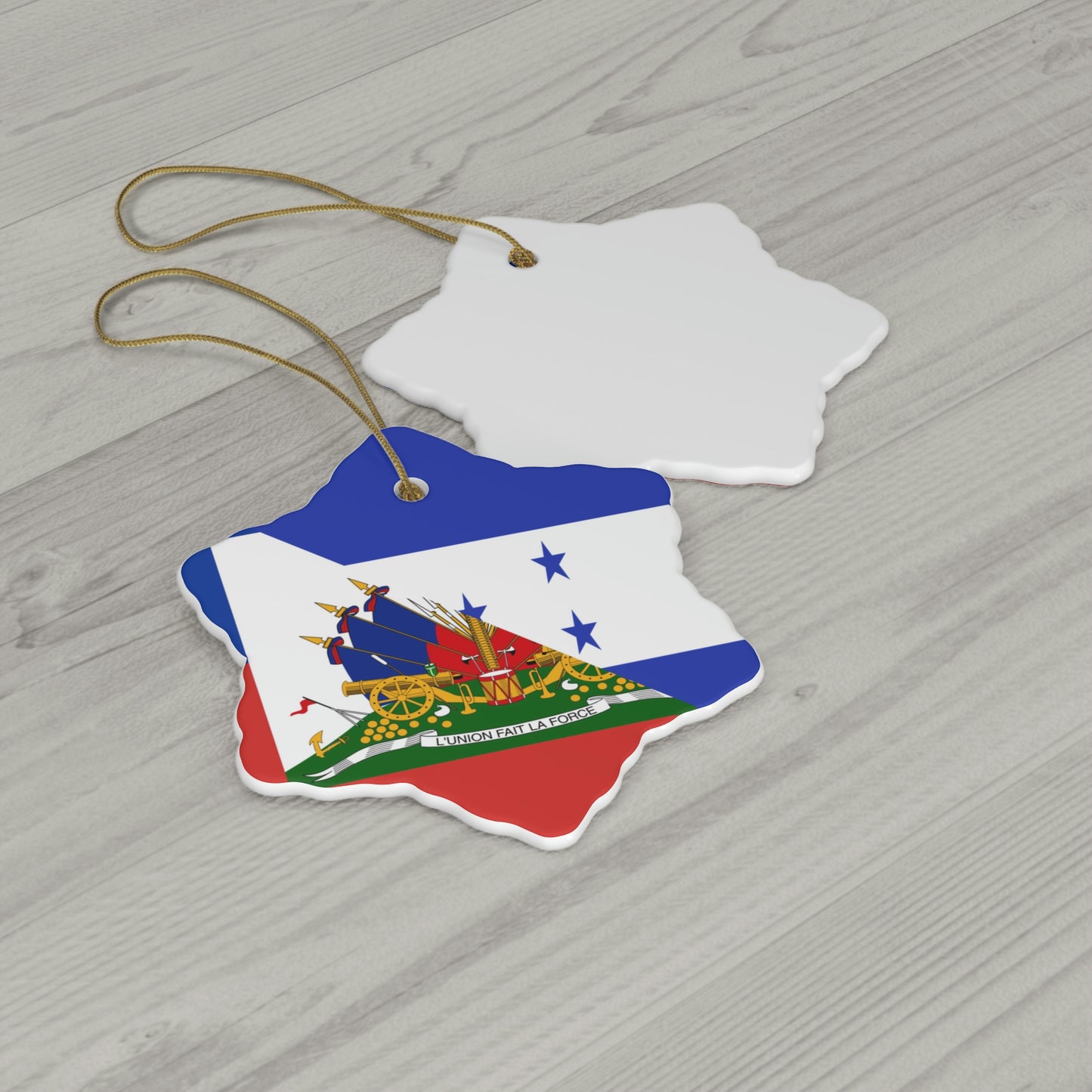 Haitian Honduran Flag Ceramic Ornaments | Haiti Honduras Christmas Tree