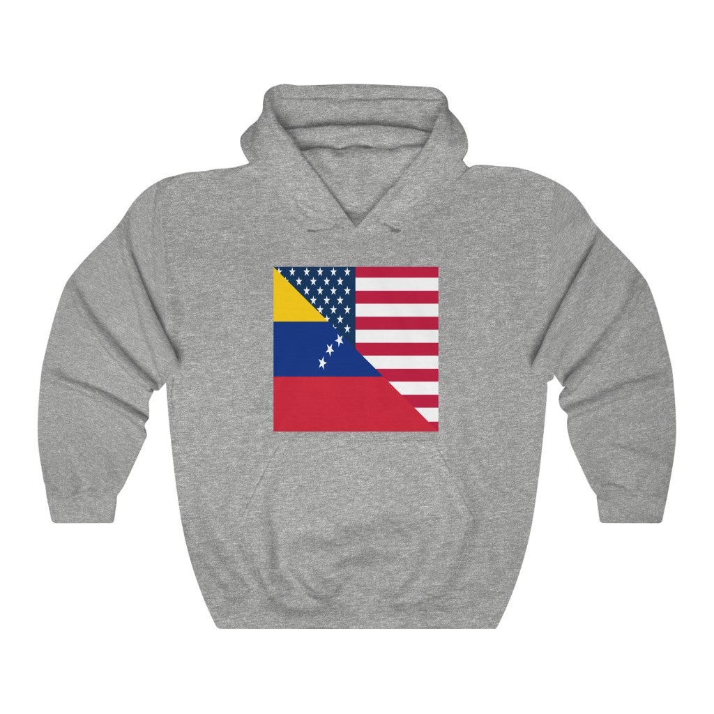 Venezuela American Flag Hoodie  | Unisex Half Venezuelan USA Pullover