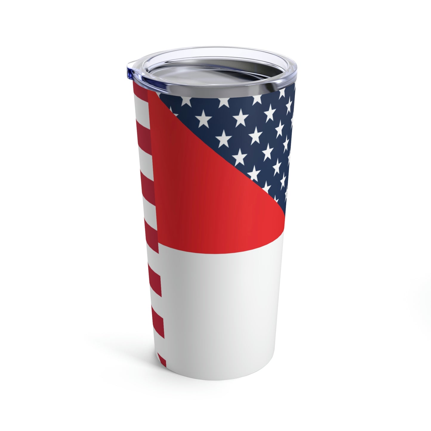 Monaco American Flag Half Monegasques USA Tumbler 20oz