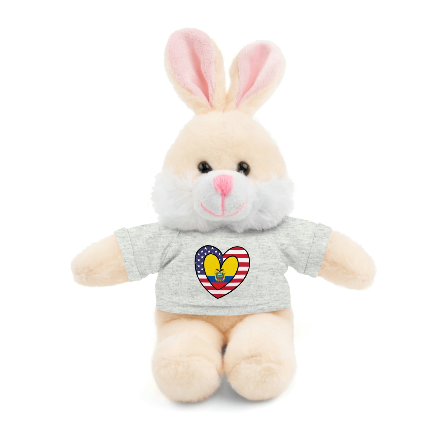 Ecuadorian American Valentines Day Gift Stuffed Animal | Ecuador USA Flag Toy