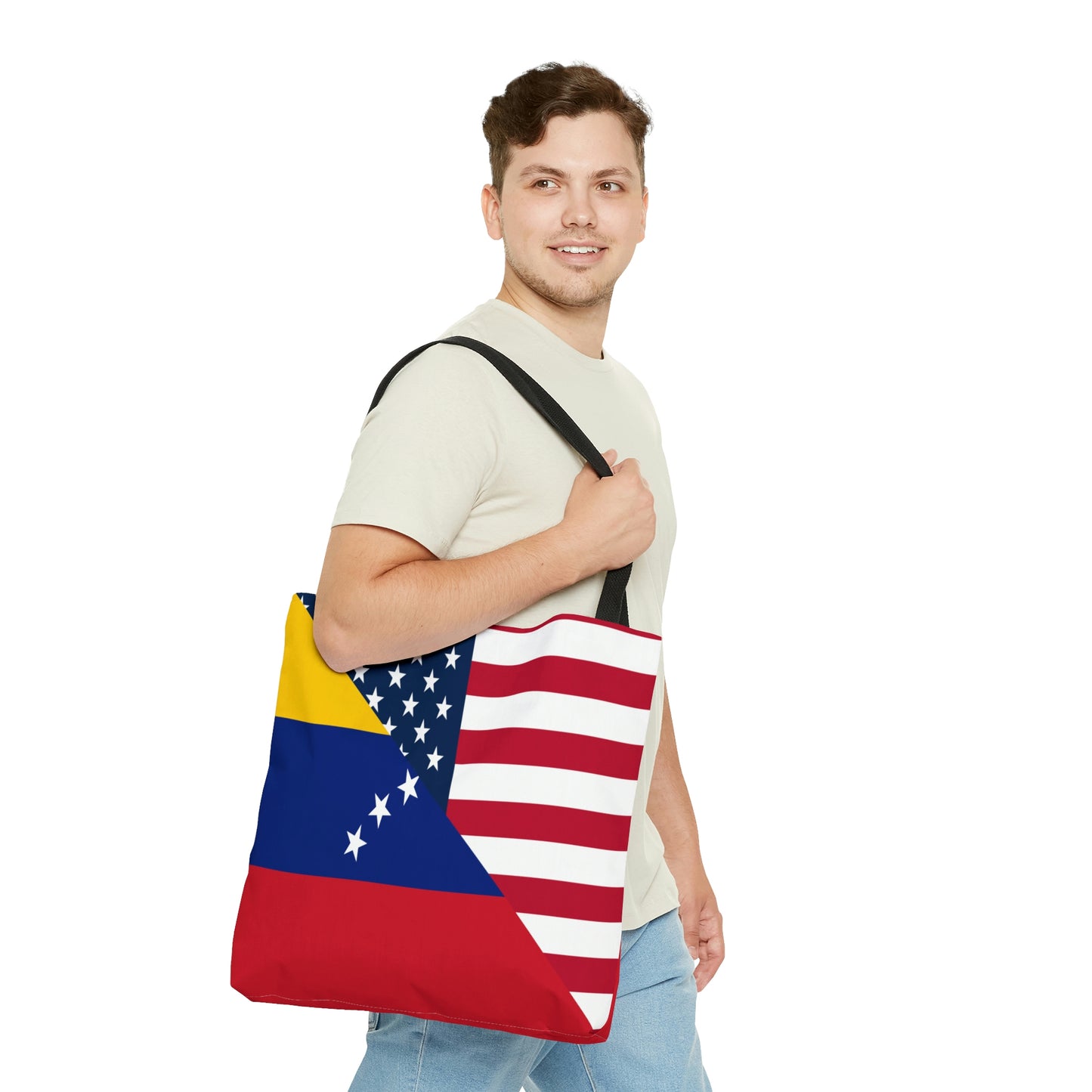 Venezuela American Flag Half Venezuelan USA Tote Bag | Shoulder Bag