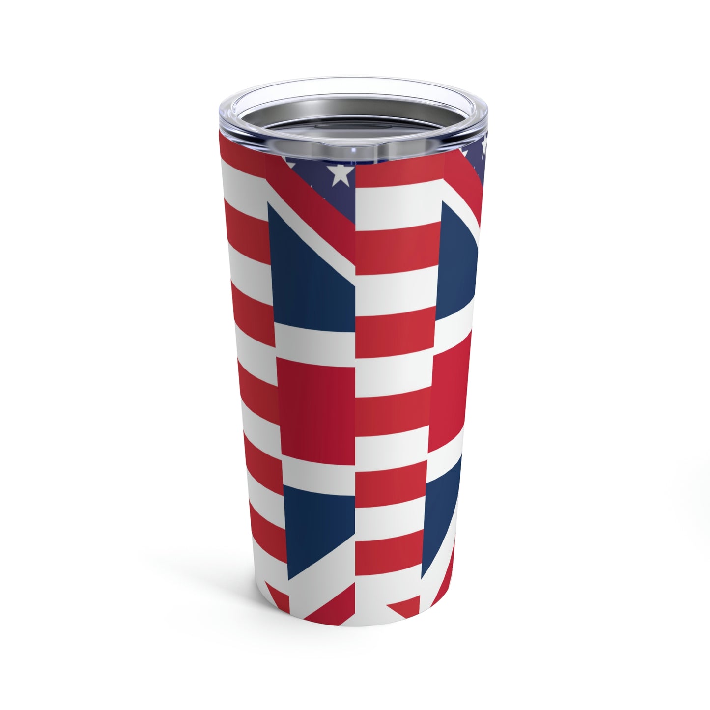 English American Flag United Kingdom USA Tumbler 20oz