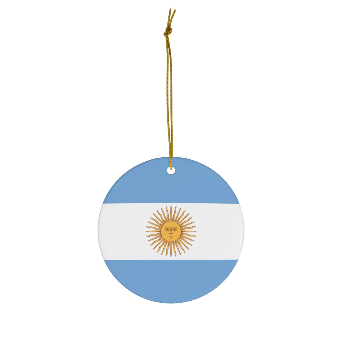 Argentina Flag Ceramic Ornaments | Argentinian Christmas Tree