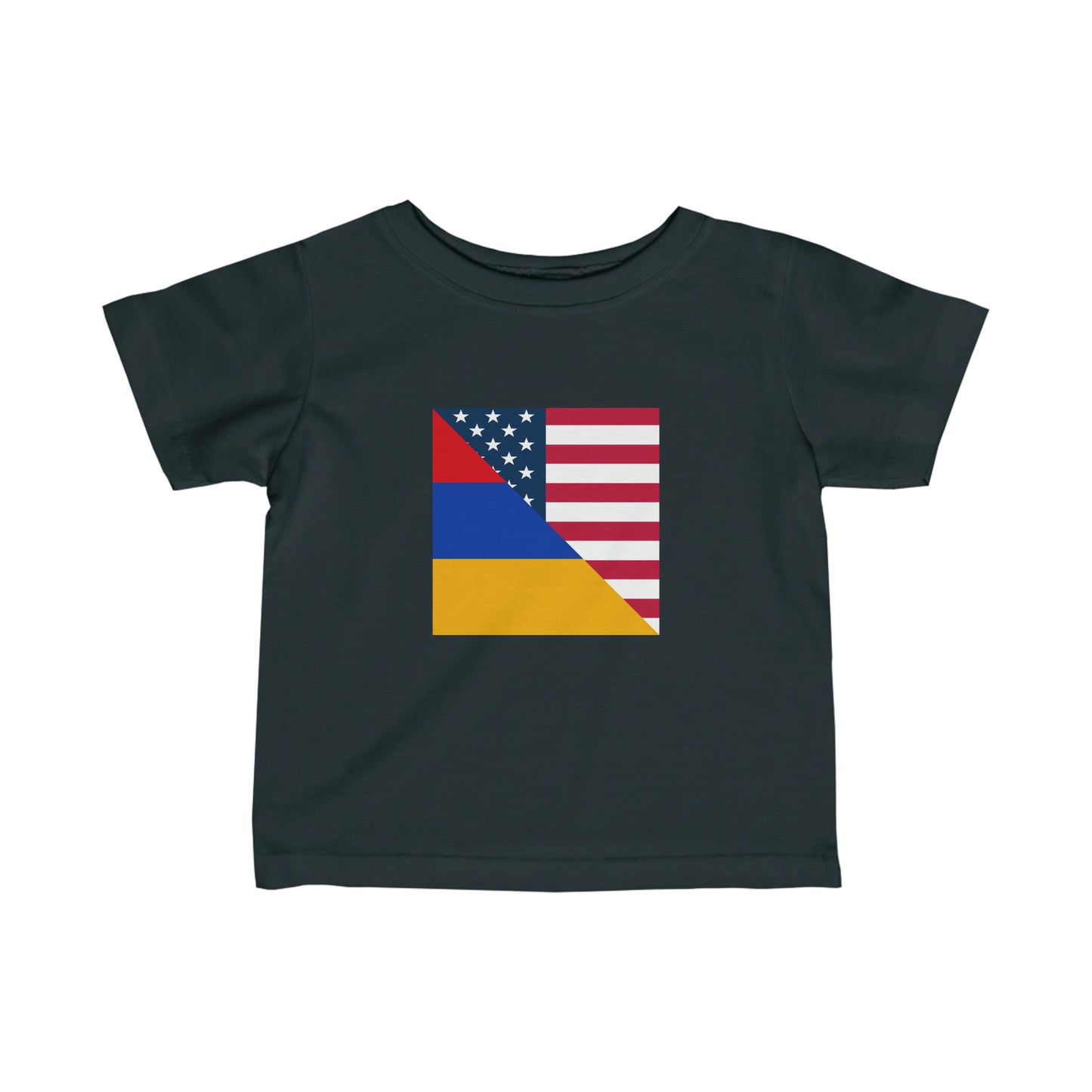 Infant Armenian American Flag Armenia USA Toddler Tee Shirt
