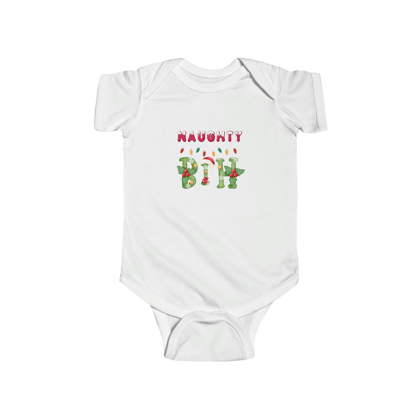 Naughty Bih Christmas Gift Baby Bodysuit | Newborn Boy Girl