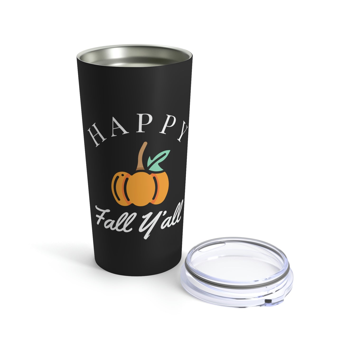 Happy Fall Yall | Hello Pumpkin White Autumn Leaves Tumbler 20oz