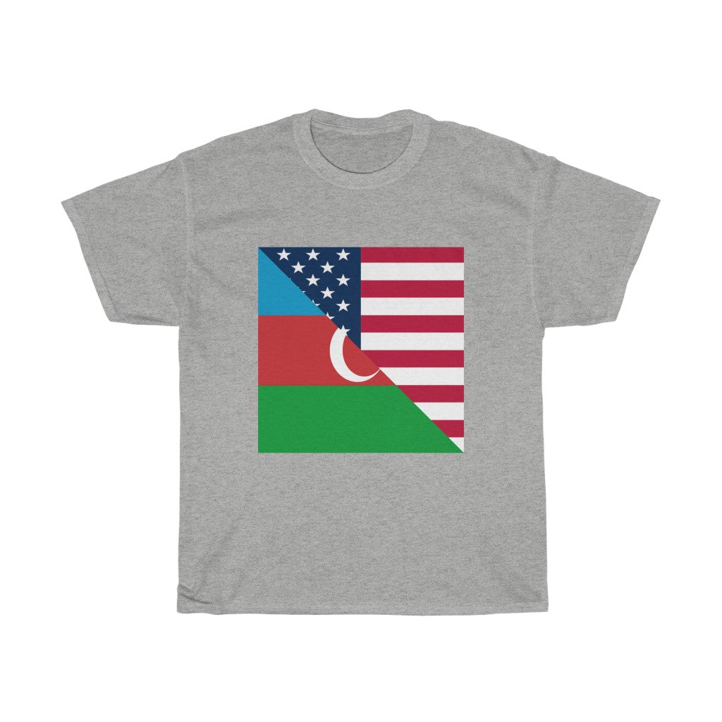 Azerbaijan American Flag T-Shirt | Unisex USA Tee