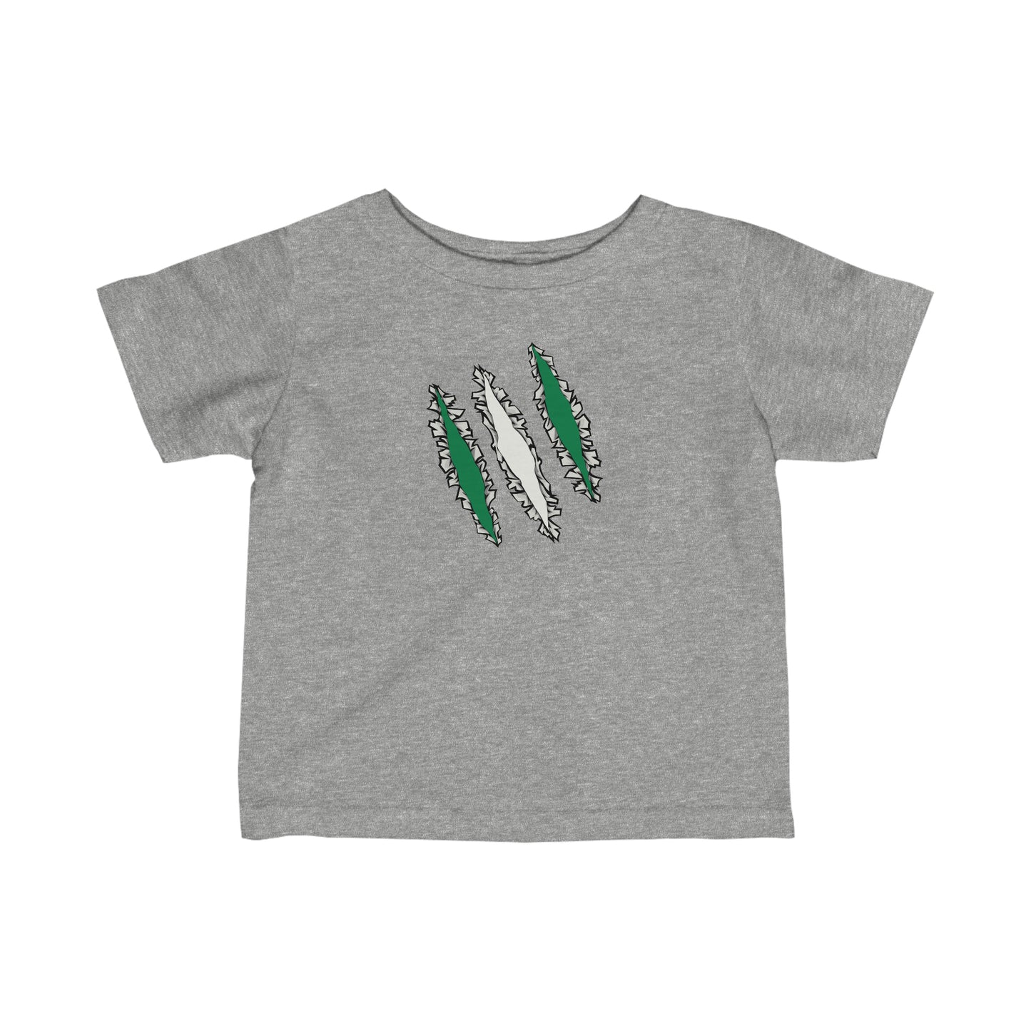 Infant Slashed Nigeria Flag | Nigeria Toddler Tee Shirt