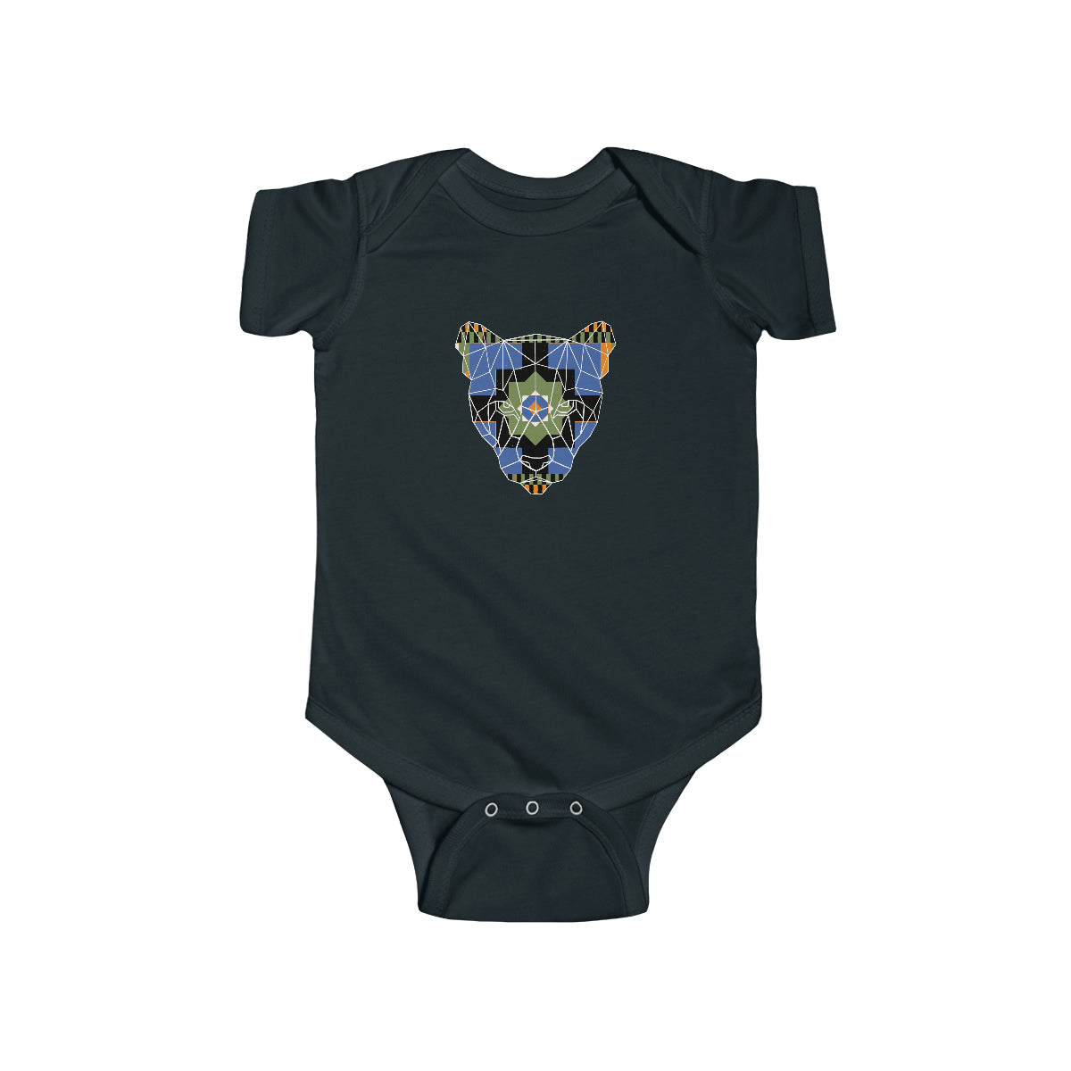 Tribal Panther Head Animal Baby Bodysuit | Newborn Boy Girl