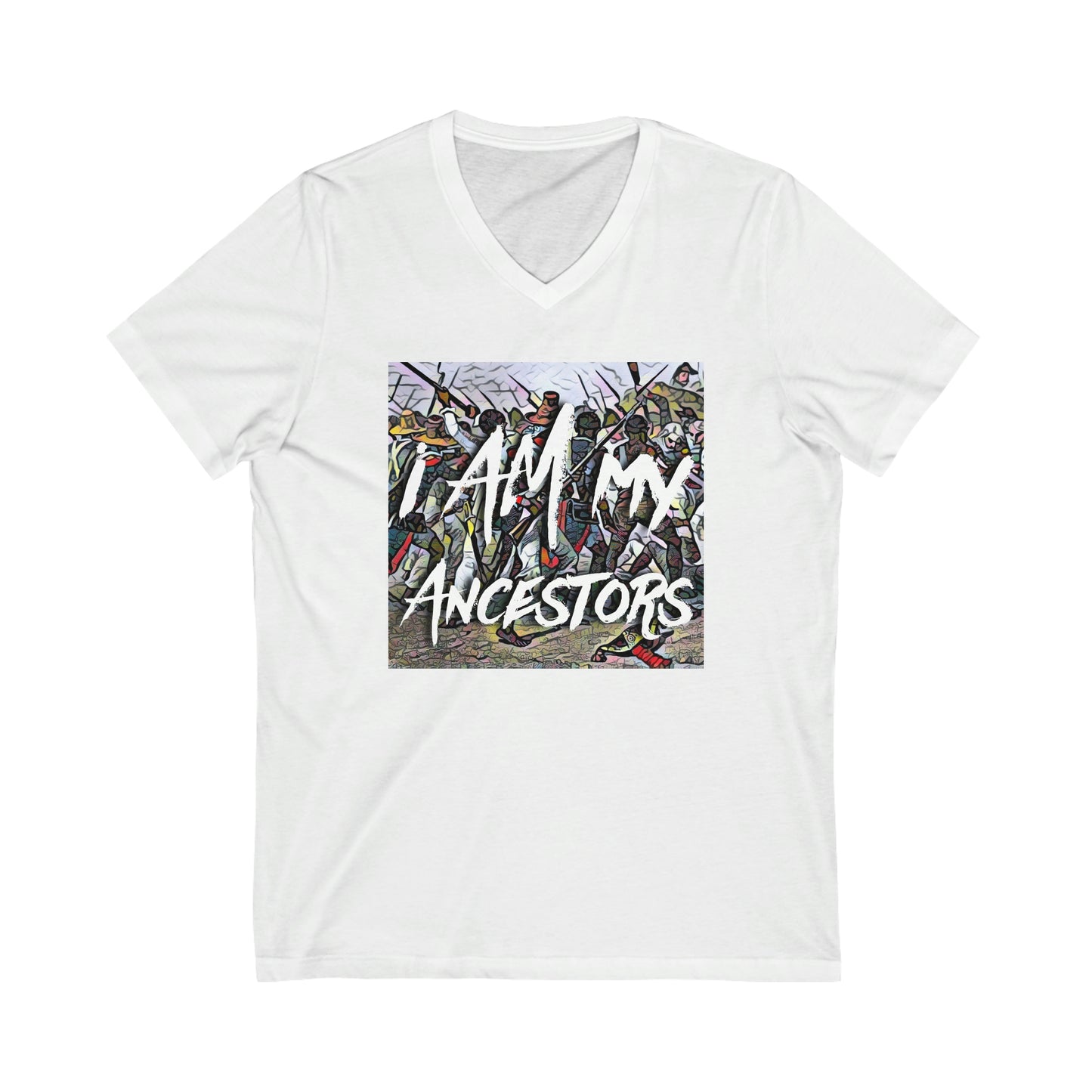 I Am My Ancestors Painting | Represent the Past in the Present V-Neck T-Shirt | Unisex Vee Shirt