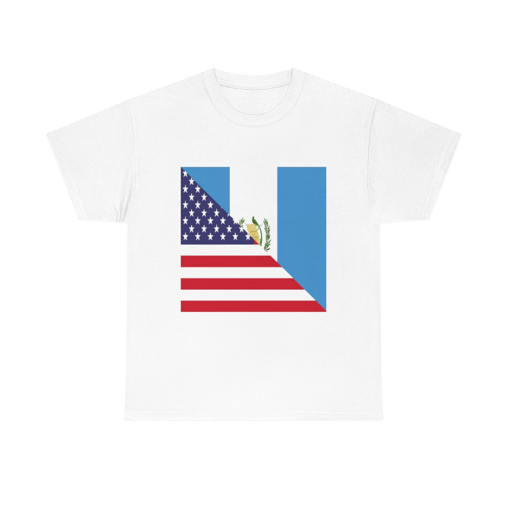 Guatemalan American Flag Tee Shirt | Unisex Guatemala USA Tshirt