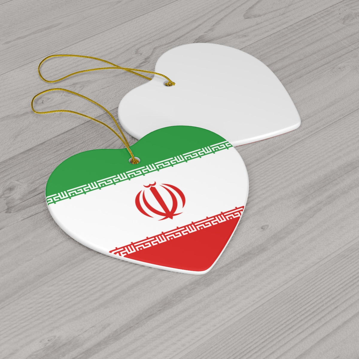 Iran Flag Ceramic Ornaments | Iranian Christmas Tree