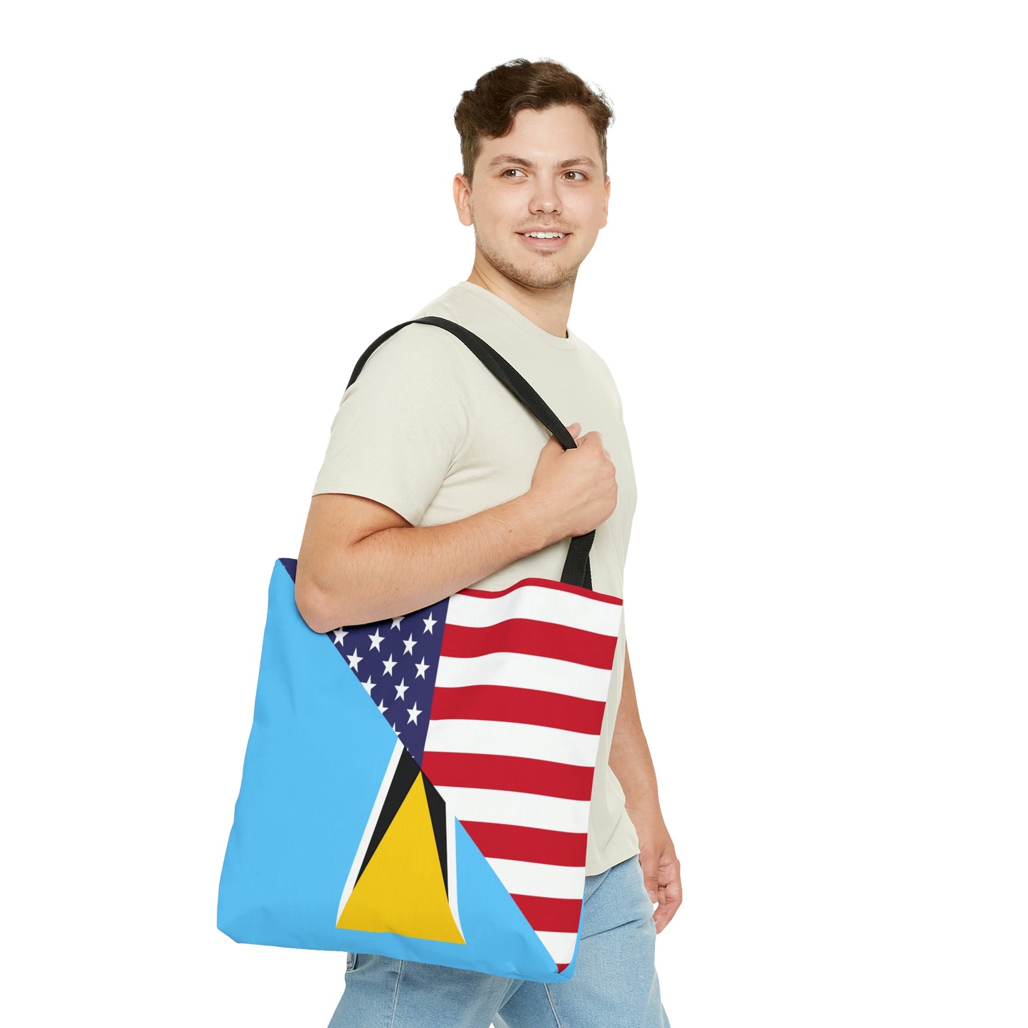 St Lucian American Flag St Lucia USA Tote Bag | Shoulder Bag