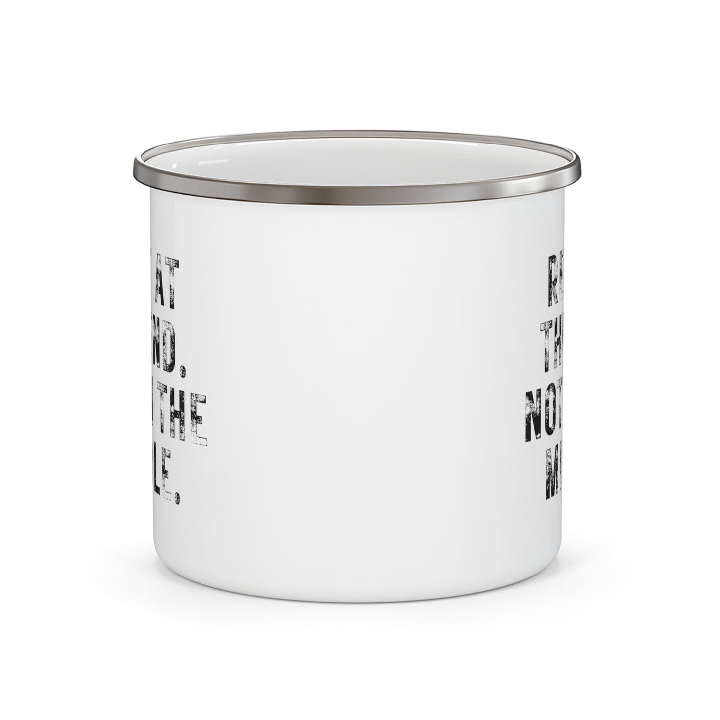 Rest At The End Black Text 12oz Enamel Mug