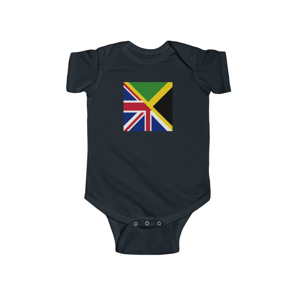 English Jamaican Flag Baby Bodysuit | Jamaica England Flag Boy Girl