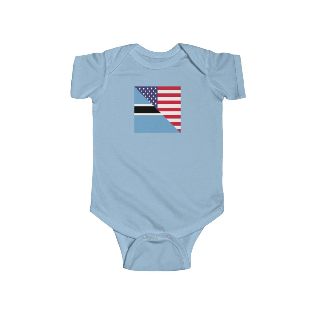 Botswana American Flag Baby Bodysuit | Botswanan USA Baby Boy Girl