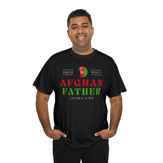 Afghan Father Looks Like Afghanistan Flag Fathers Day T-Shirt | Unisex Tee Shirt