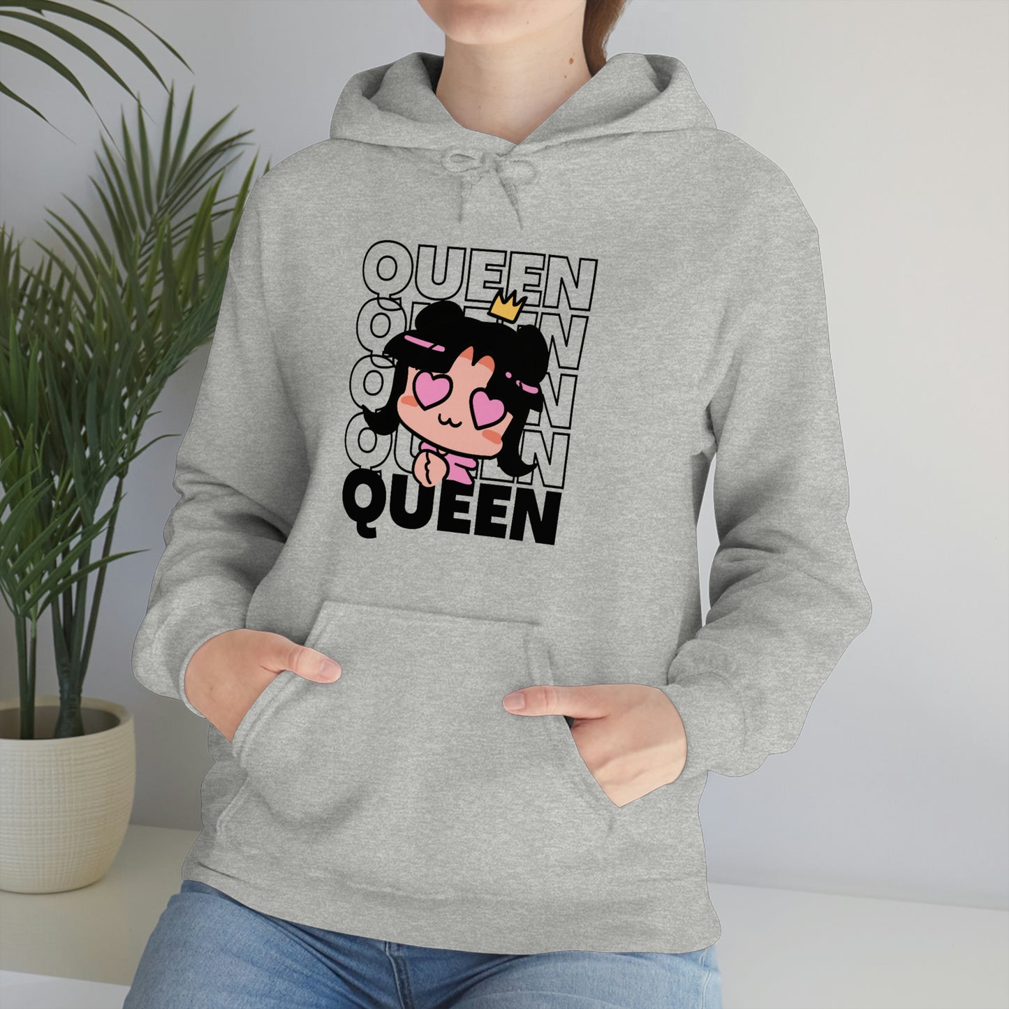 Anime Queen Royalty Crown Hoodie | Unisex Pullover Hooded Sweatshirt