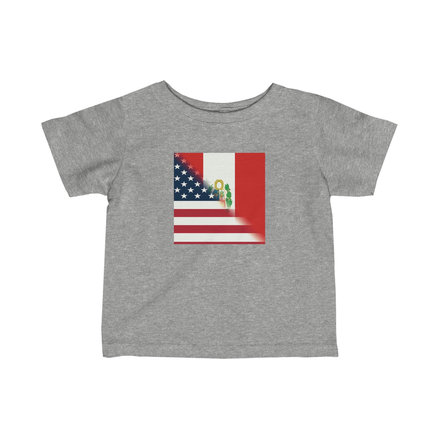 Infant Peru America Flag | Peruvian American Flag Toddler Tee Shirt