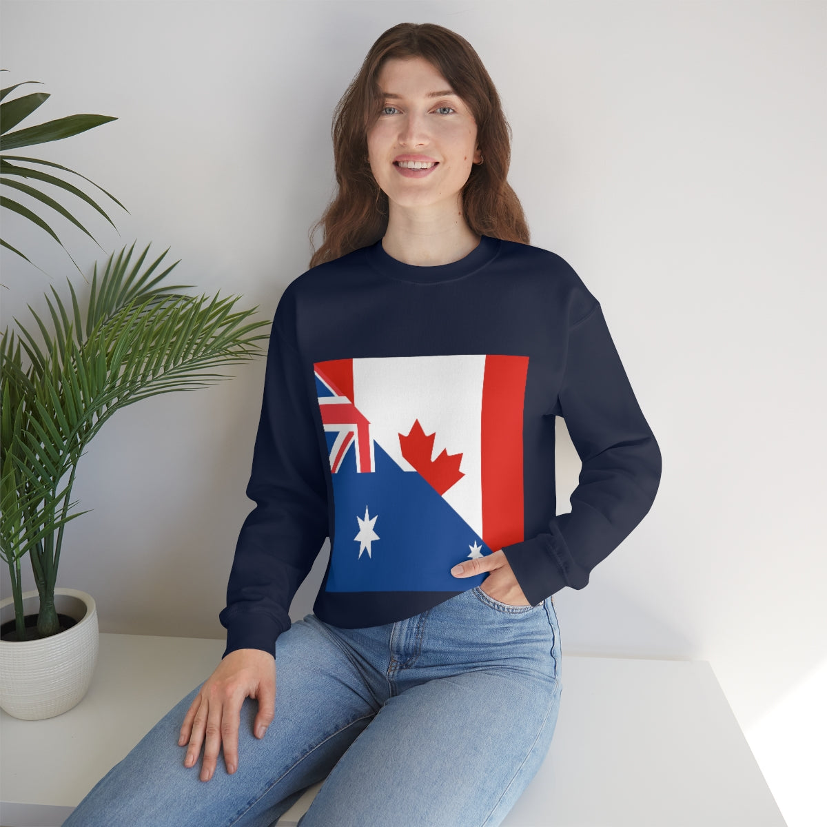 Australian Canadian Flag Sweatshirt | Unisex Australia Canada Apparel