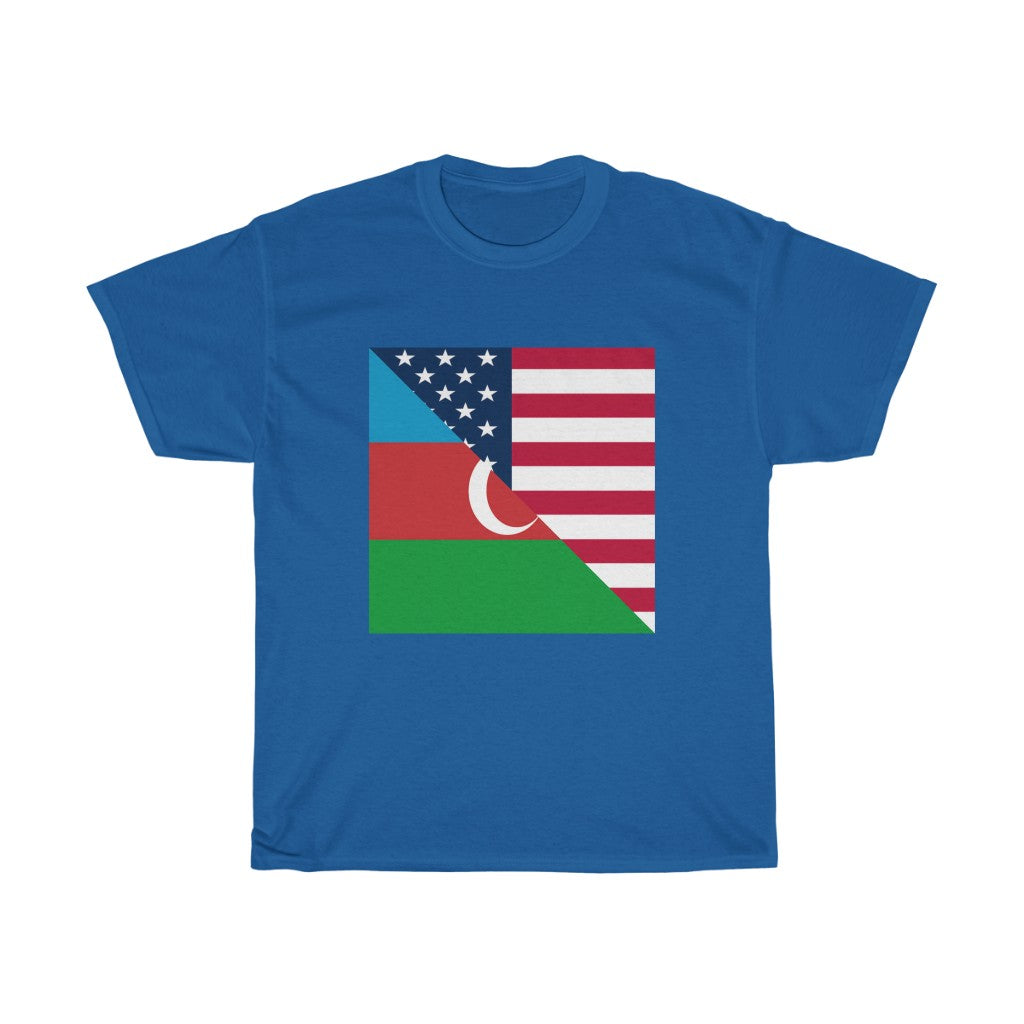 Azerbaijan American Flag T-Shirt | Unisex USA Tee