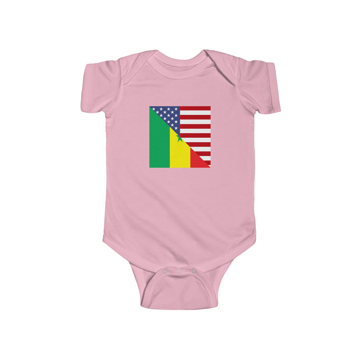 Senegalese American Flag Baby Bodysuit | Senegal USA Newborn Girl Boy