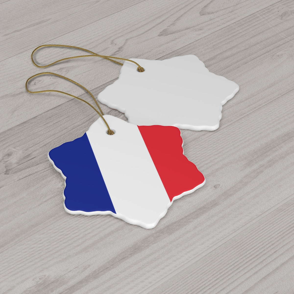 France Flag Ceramic Ornaments | French Christmas Tree