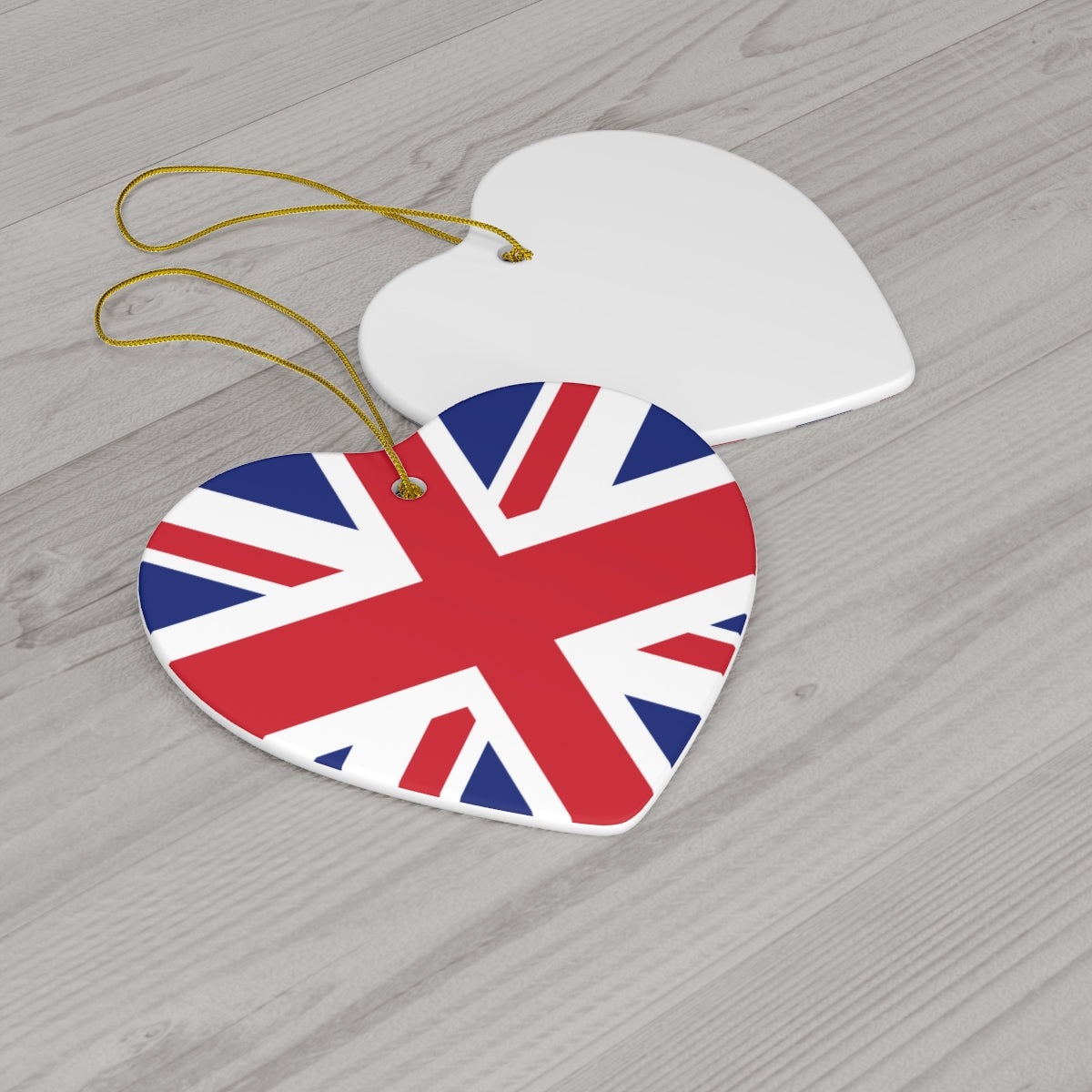 UK Flag British Ceramic Ornaments | United Kingdom Happy Christmas Tree