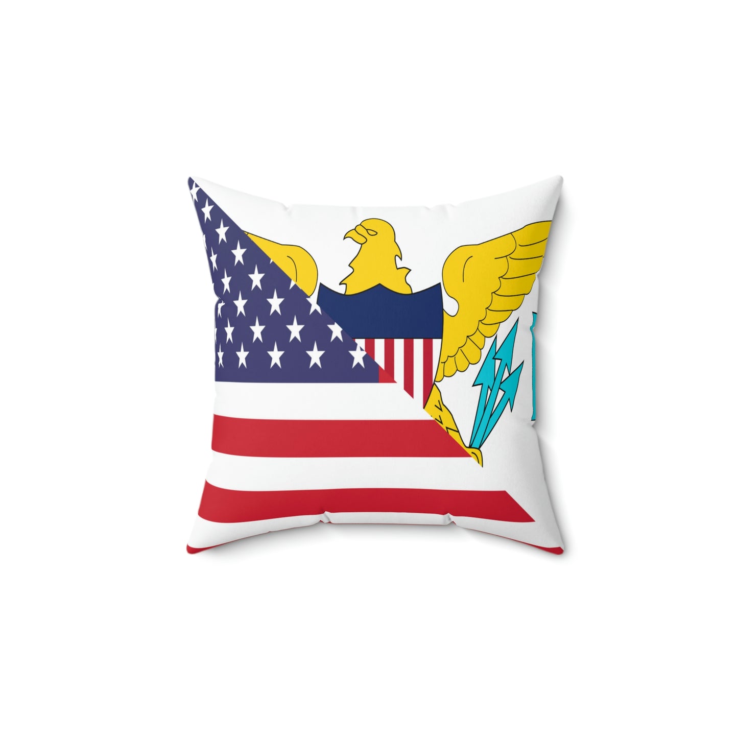 Virgin Islands American Flag Virgin Islander Spun Polyester Square Pillow