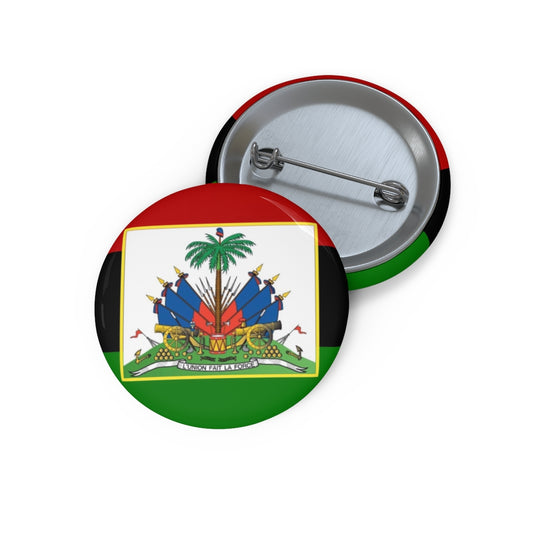 Pan African Haitian Flag Pin Button | Haiti