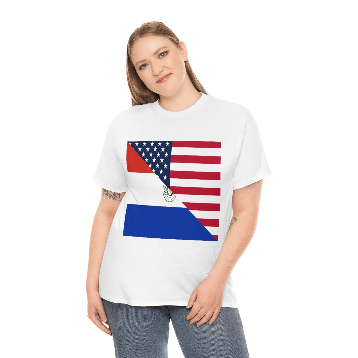 Paraguayan American Flag T-Shirt | Unisex Paraguay USA Tee Shirt