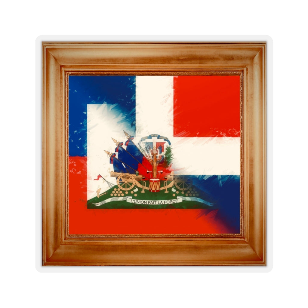 Hispaniola Haiti Dominican Republic Sticker | Haitian Dominican Painting Sticker