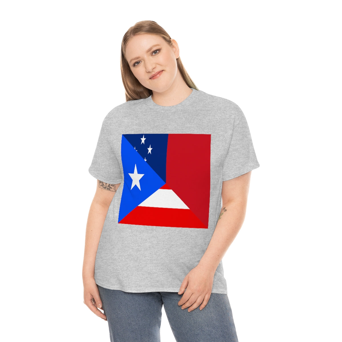 Puerto Rico Samoa Flag Half Puerto Rican Samoan T-Shirt | Unisex Tee Shirt