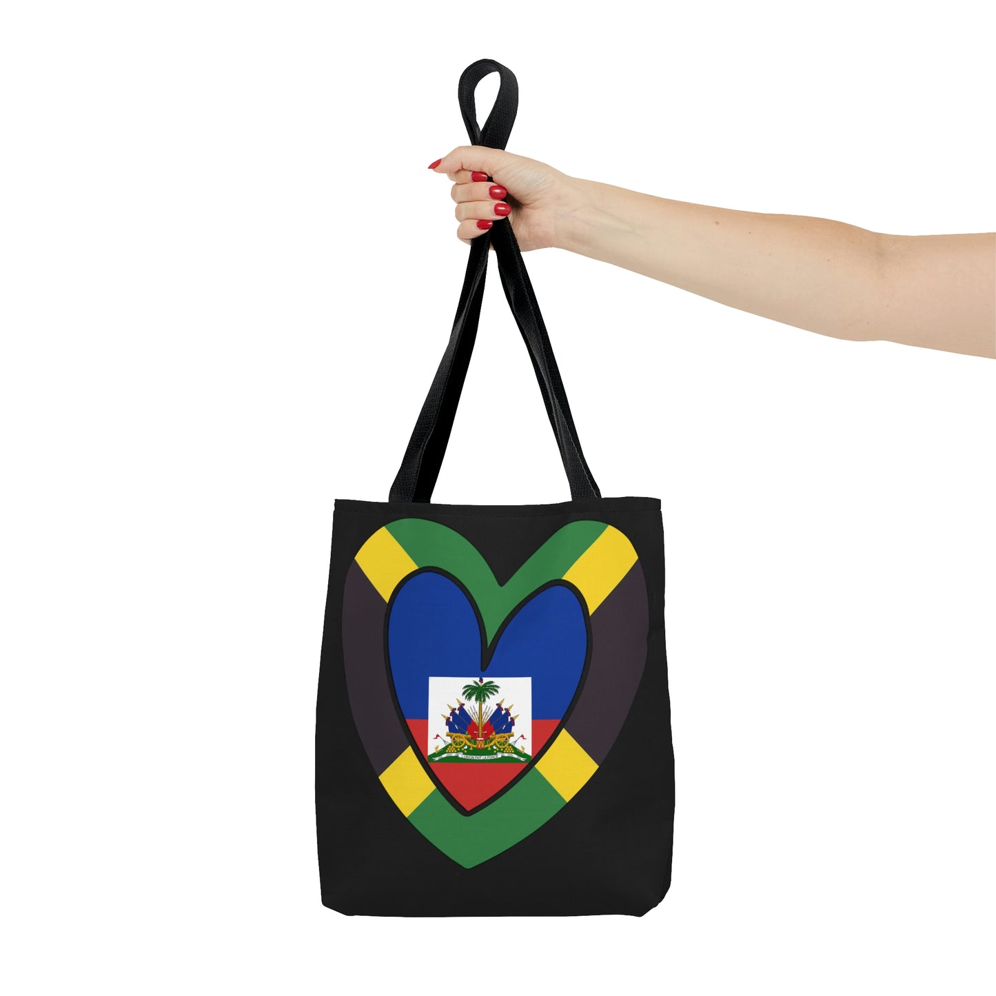 Jamaican Haitian Flag Inner Heart Jamaica Haiti  Tote Bag | Shoulder Bag