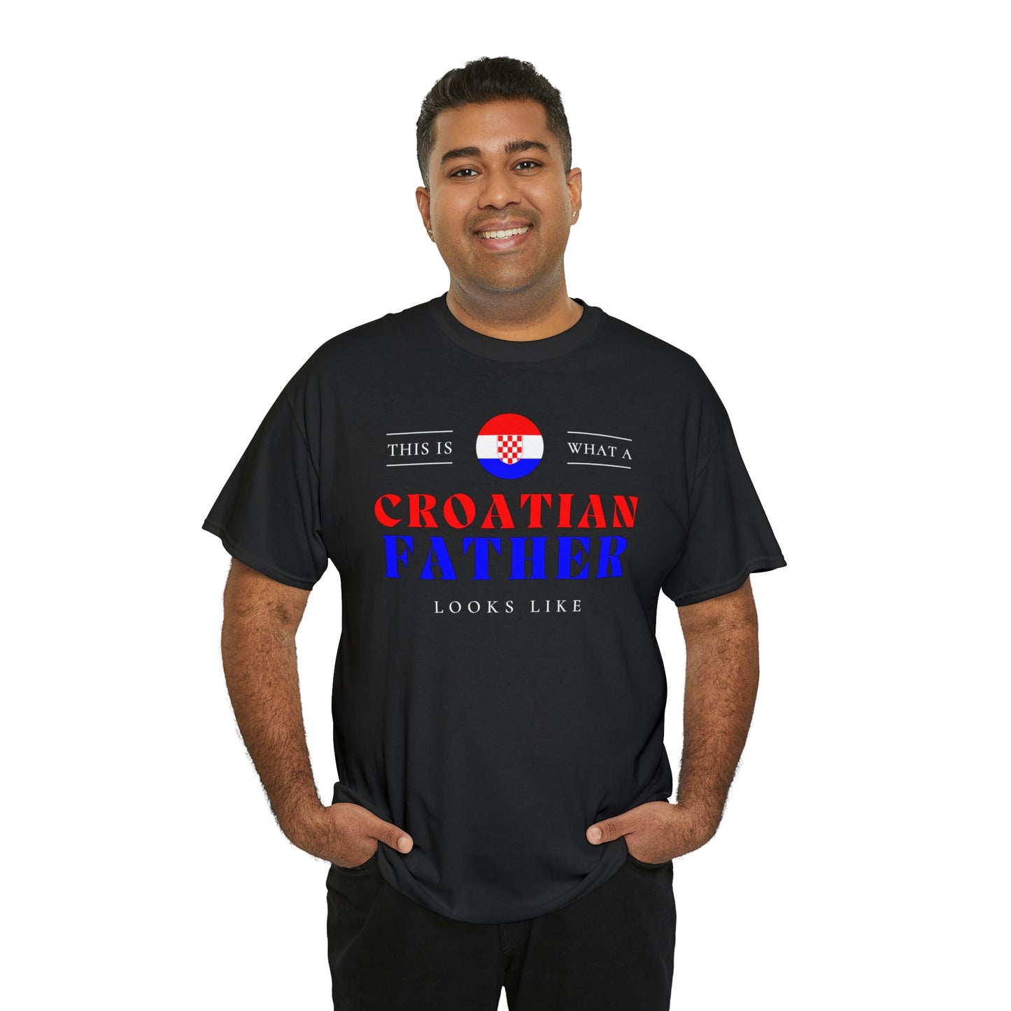 Croatian Father Looks Like Croatia Dad T-Shirt | Unisex Tee Shirt