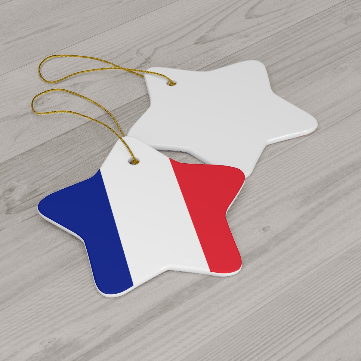 France Flag Ceramic Ornaments | French Christmas Tree