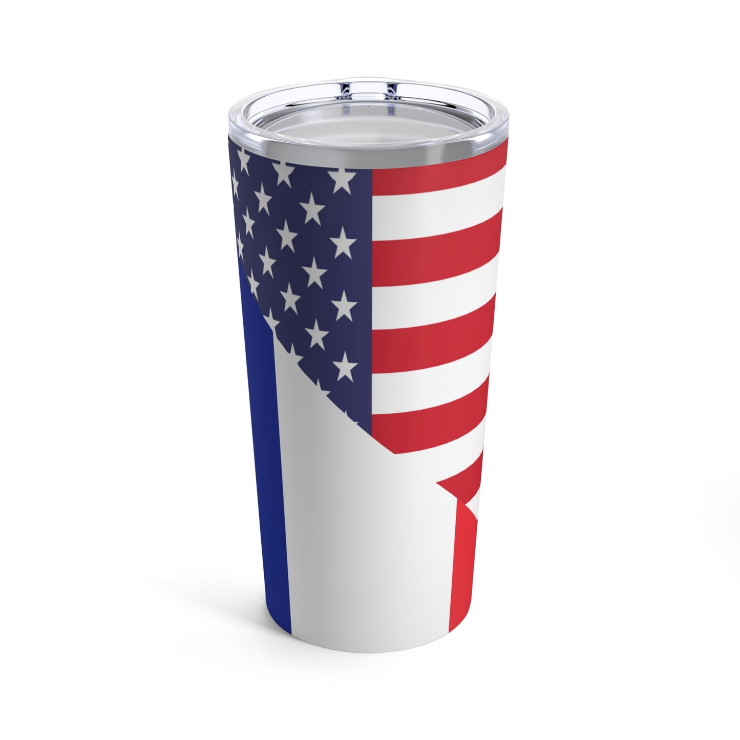 French American Flag France USA Tumbler 20oz