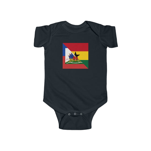 Haiti Ghana Baby Bodysuit | Haitian Ghanaian African Baby Boy Girl