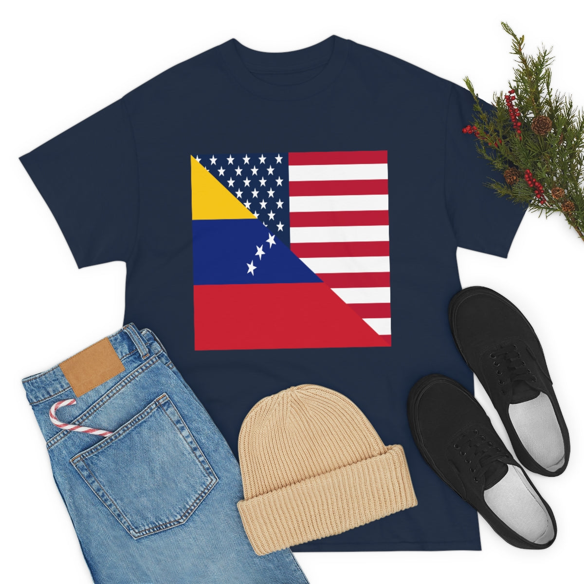 Venezuela American Flag Half Venezuelan USA T-Shirt | Unisex Tee Shirt