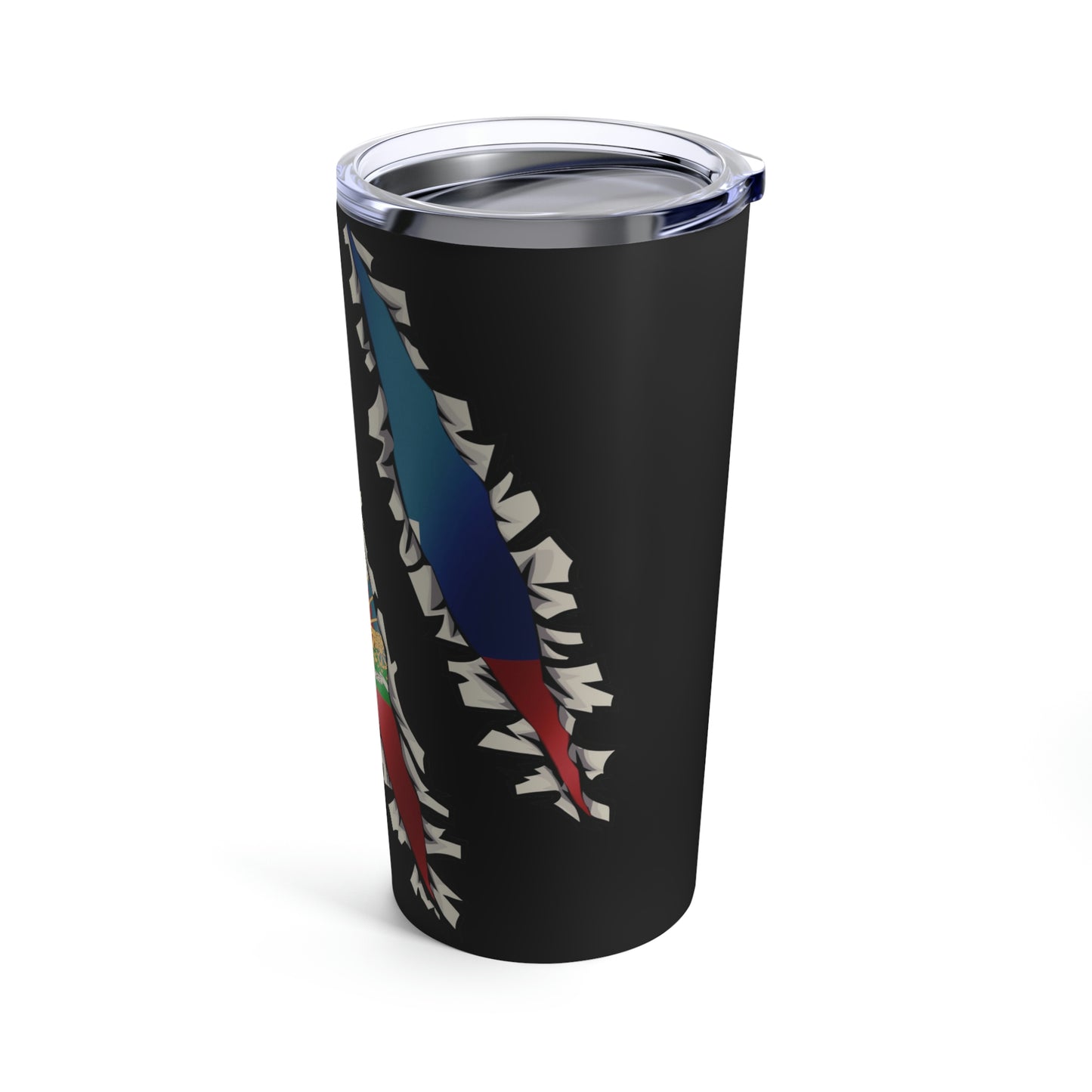 Haitian Flag Slash | Haiti Underneathe Tumbler 20oz