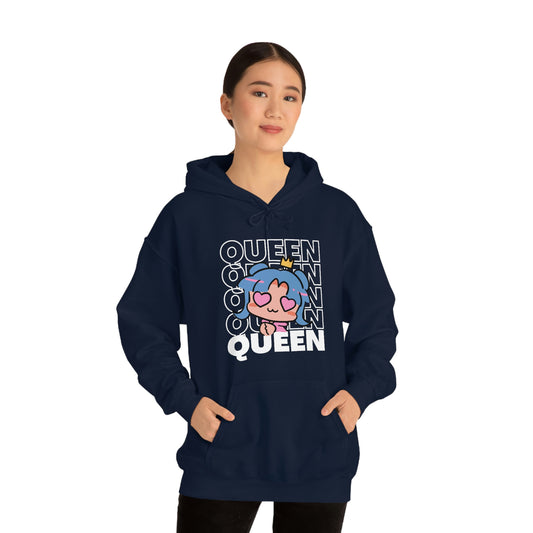 Anime Queen Royalty Crown Hoodie | Unisex Pullover Hooded Sweatshirt