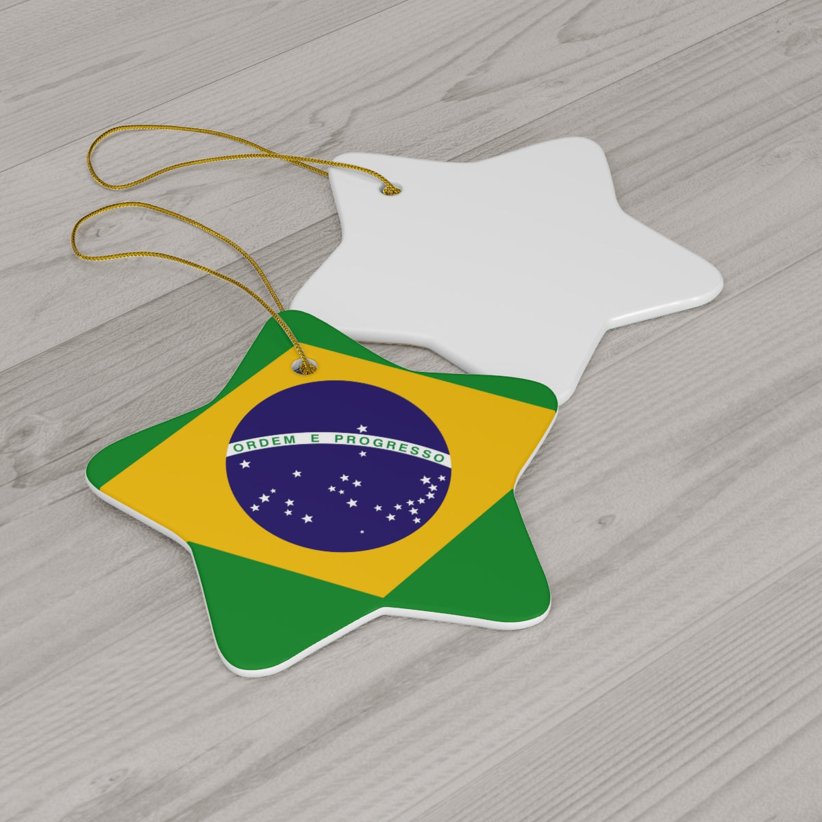 Brazil Flag Ceramic Ornaments | Brazilian Brasil Christmas Tree