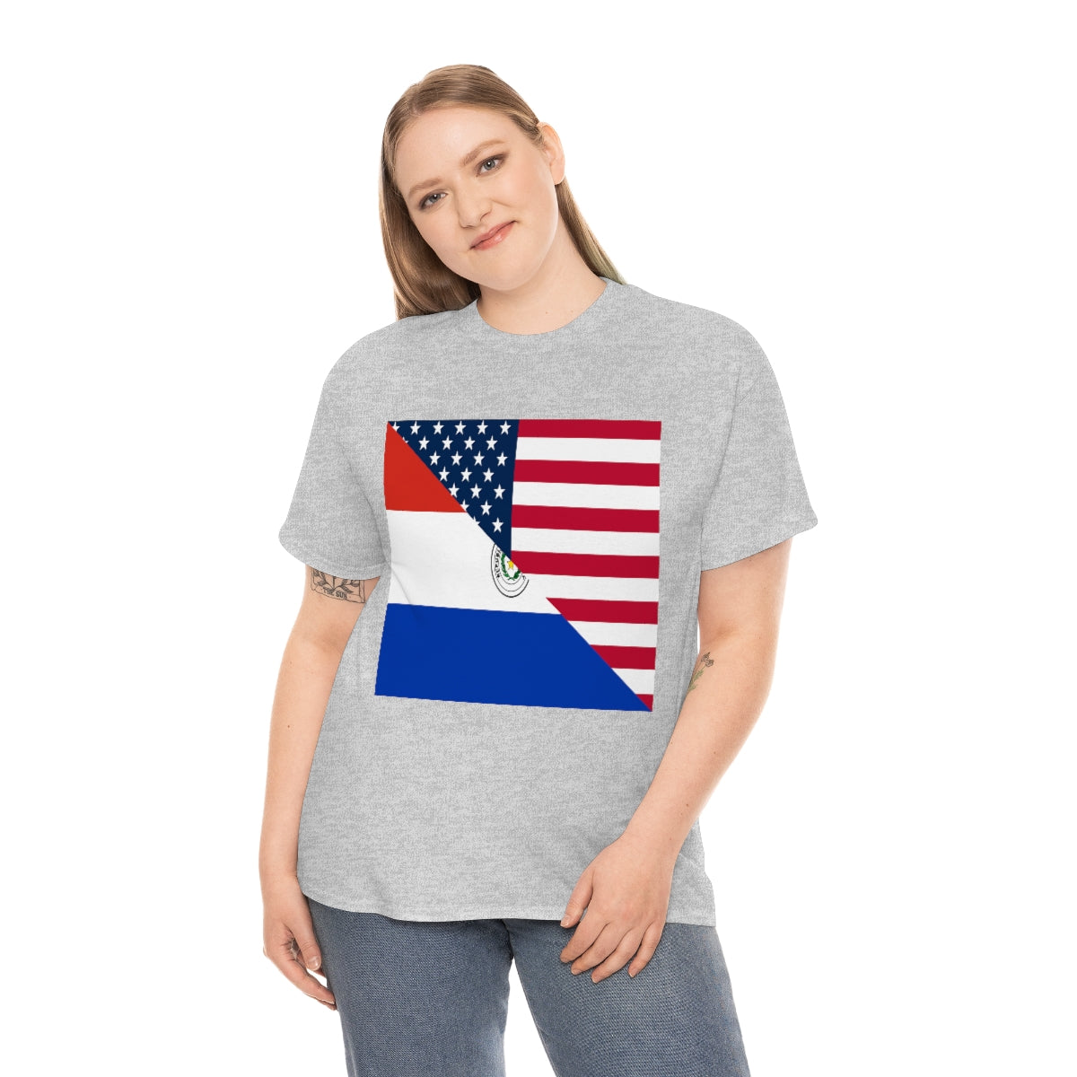 Paraguay American Flag Half Paraguyan USA T-Shirt | Unisex Tee Shirt