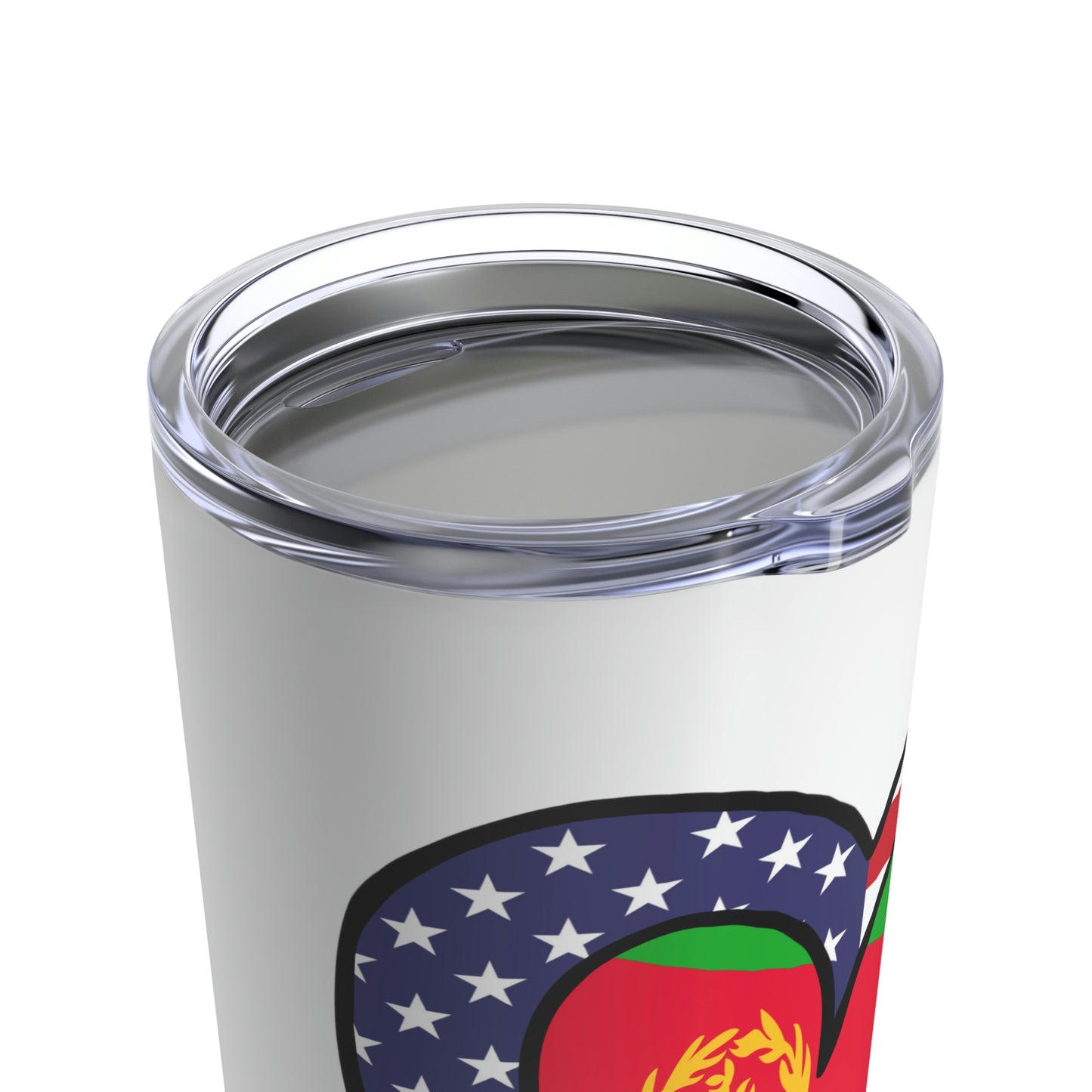 American Eritrean Flag Heart Valentines Day Gift USA Eritrea Tumbler 20oz