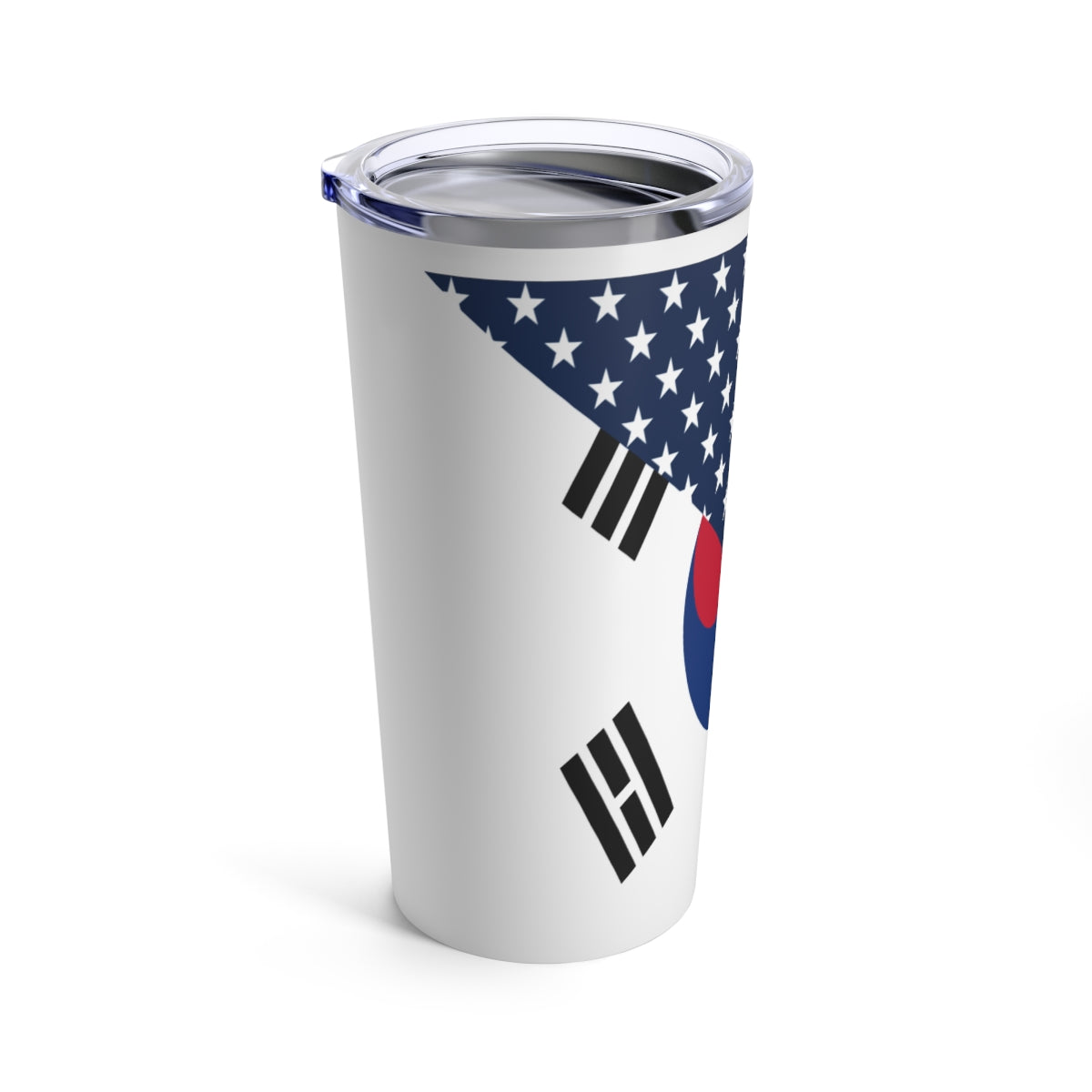 South Korean American Flag Half South Korea 20oz Tumbler | Beverage Container