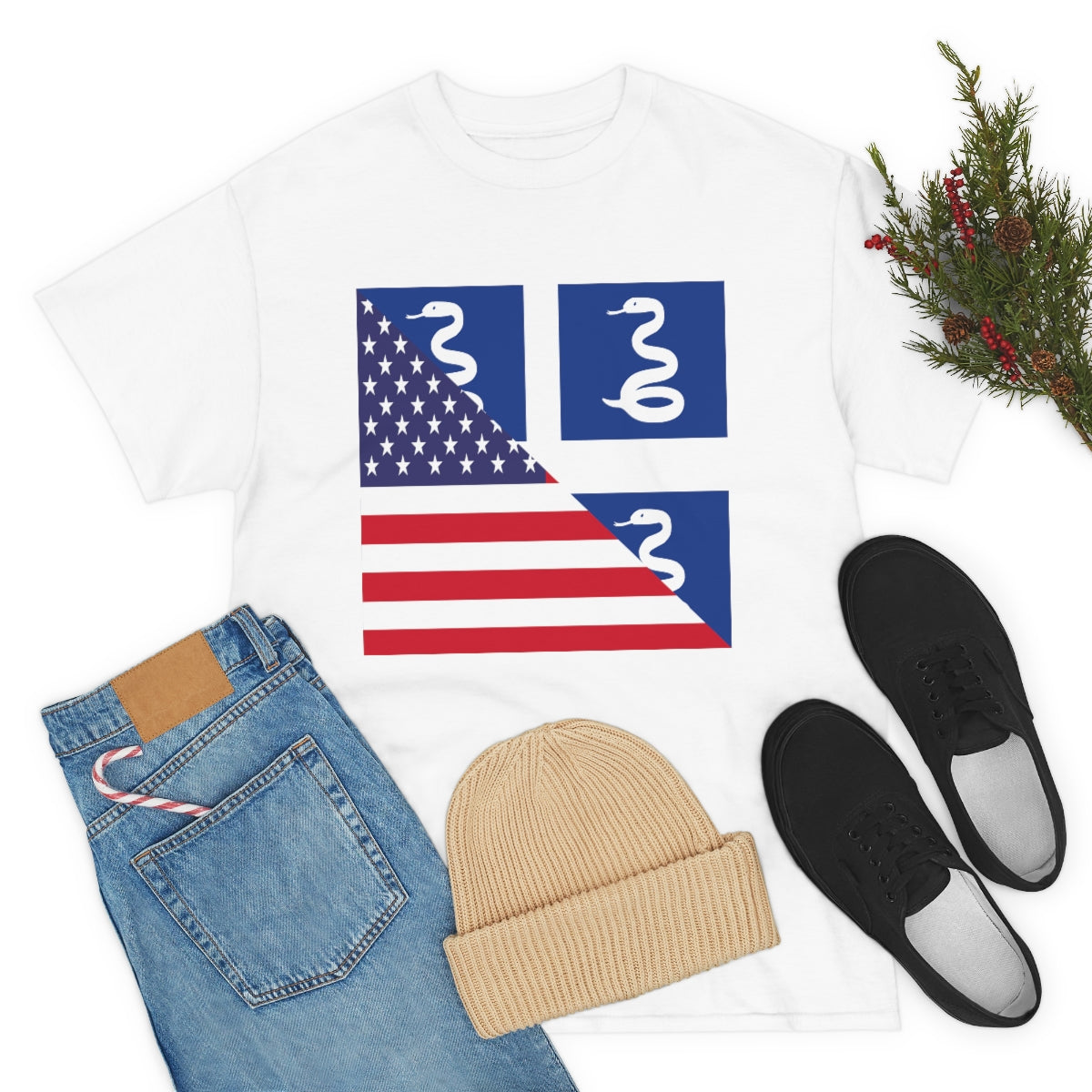 Martinique American Flag Half Martinician USA T-Shirt | Unisex Tee Shirt