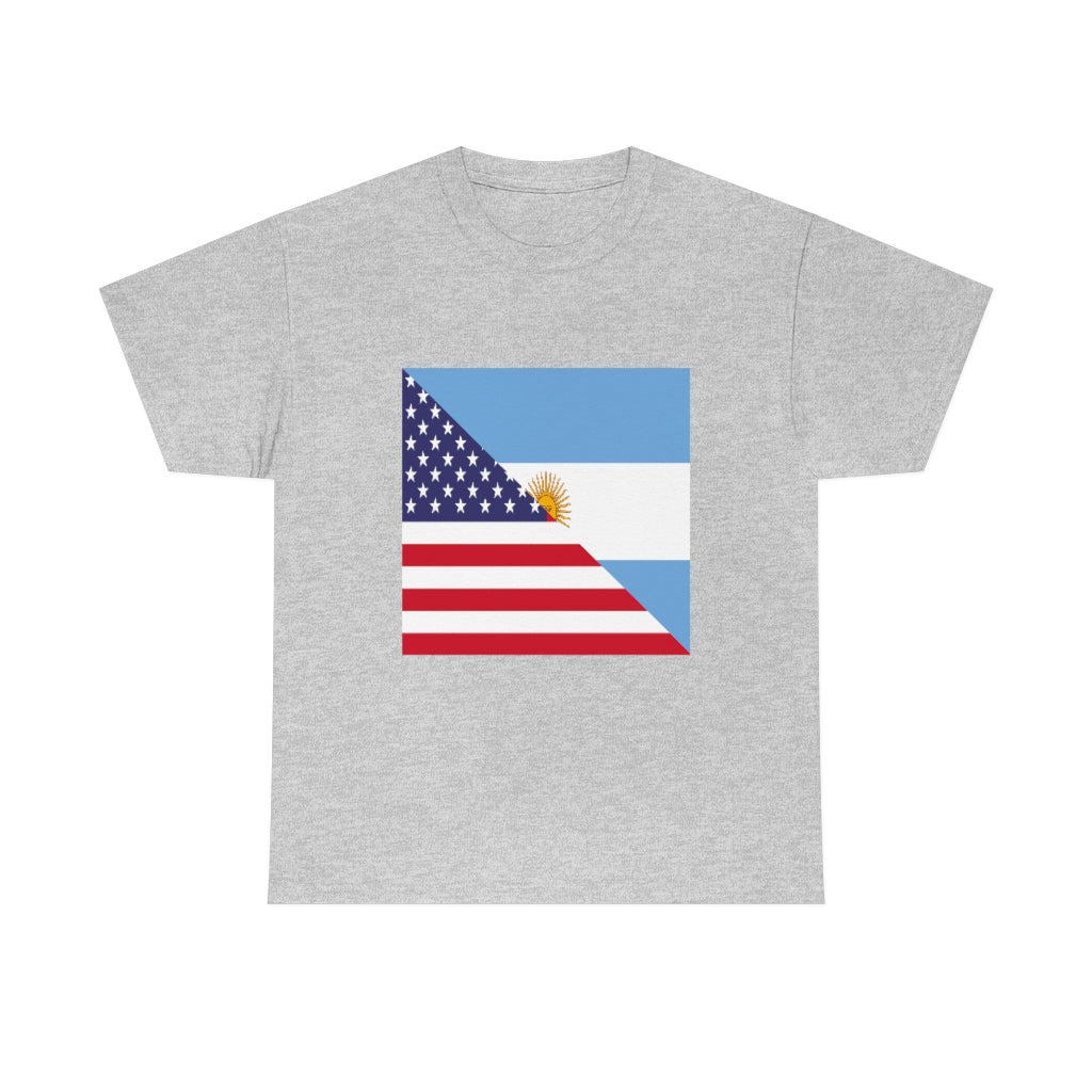 Argentina American Flag Tee Shirt | Argentinian USA Tshirt