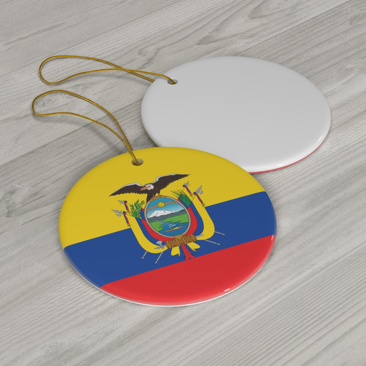 Ecuador Flag Ceramic Ornaments | Ecuadorian Christmas Tree